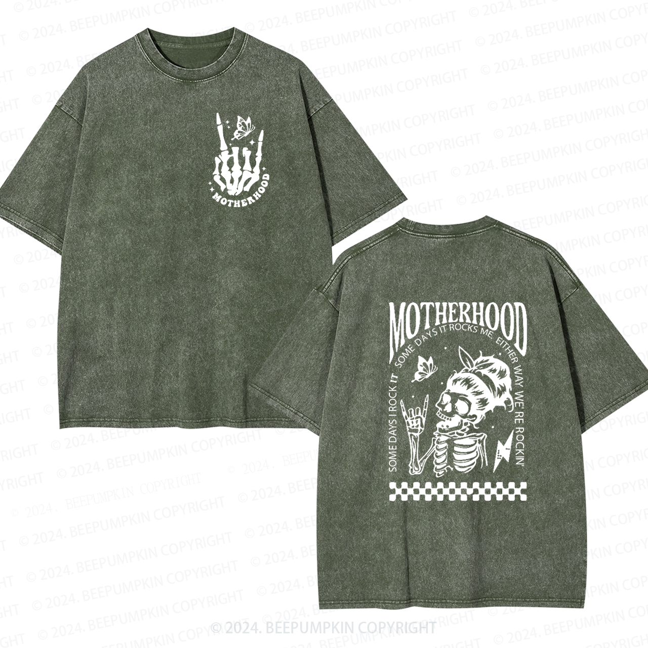 Motherhood Sometimes I Rock It Mama Washed T-Shirts 