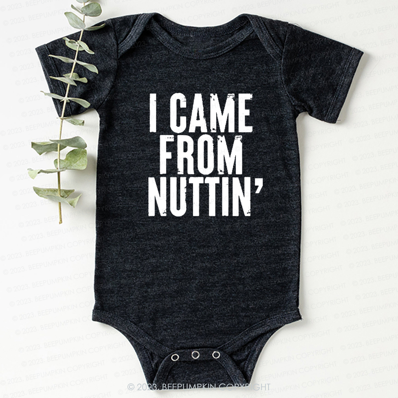 I Came From Nuttin' Funny Baby Bodysuit