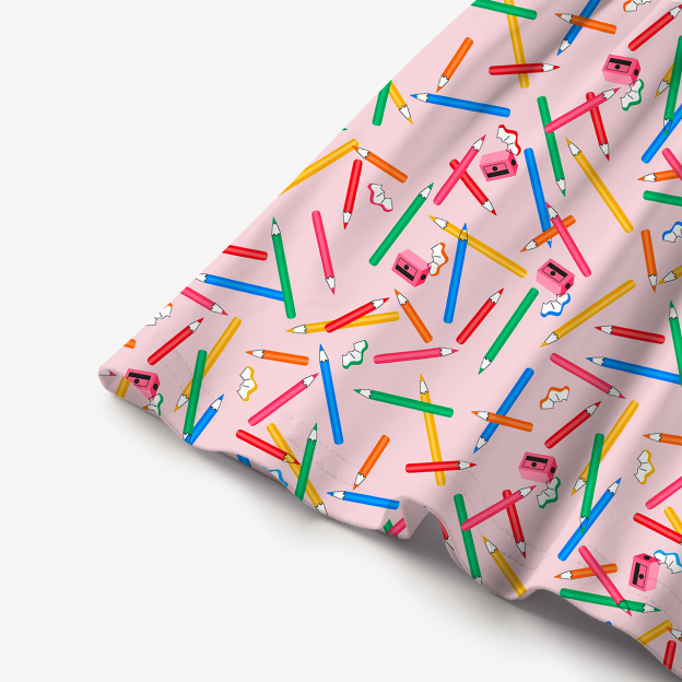 Colored Pencils All Over Print Kids Dress