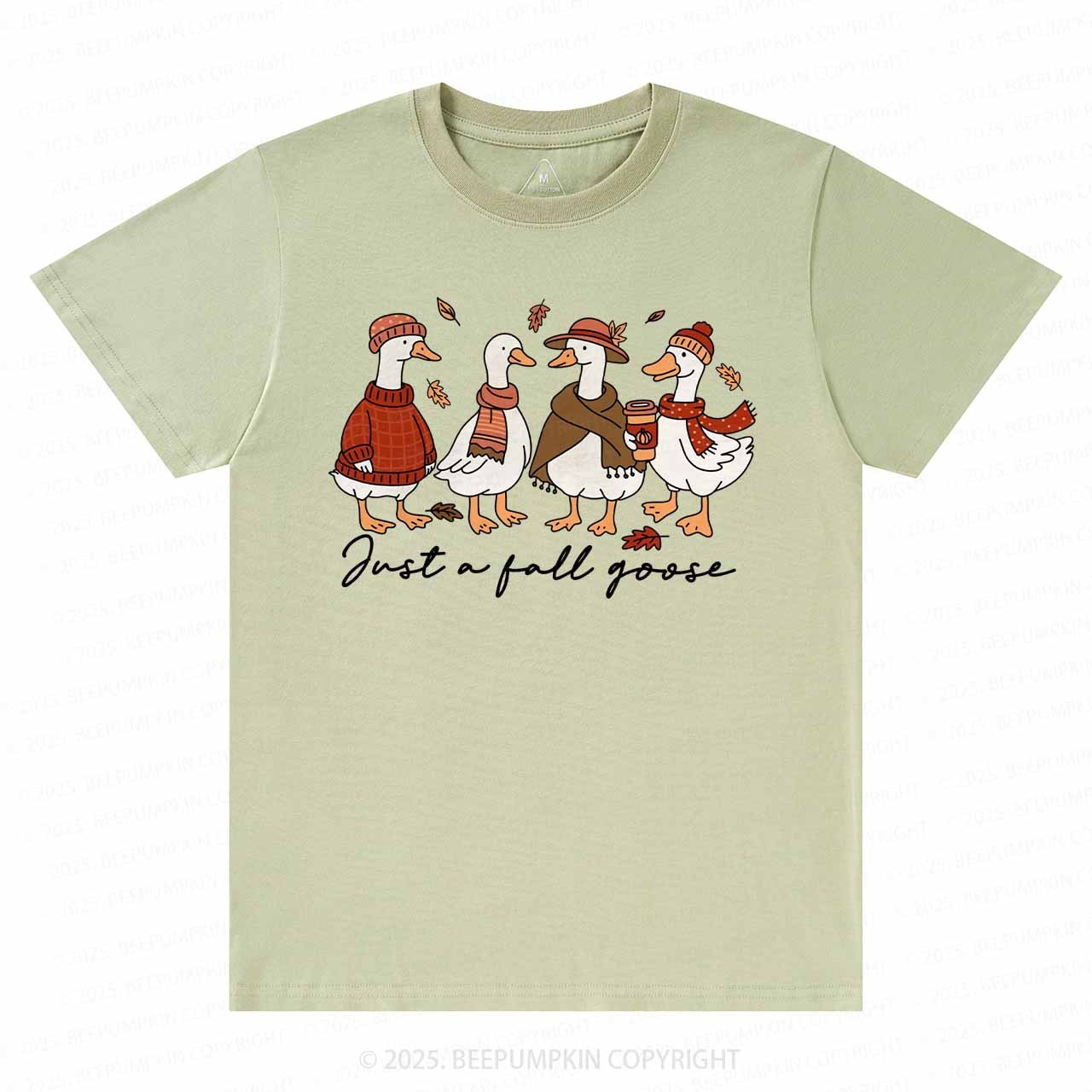 Funny Cozy Goose Fall T-Shirts Beepumpkin 
