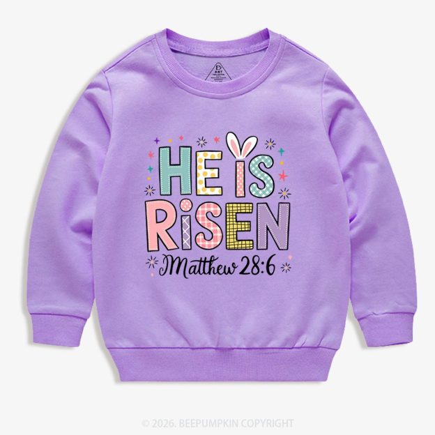 He is Risen Easter Joy Kid's Sweatshirt