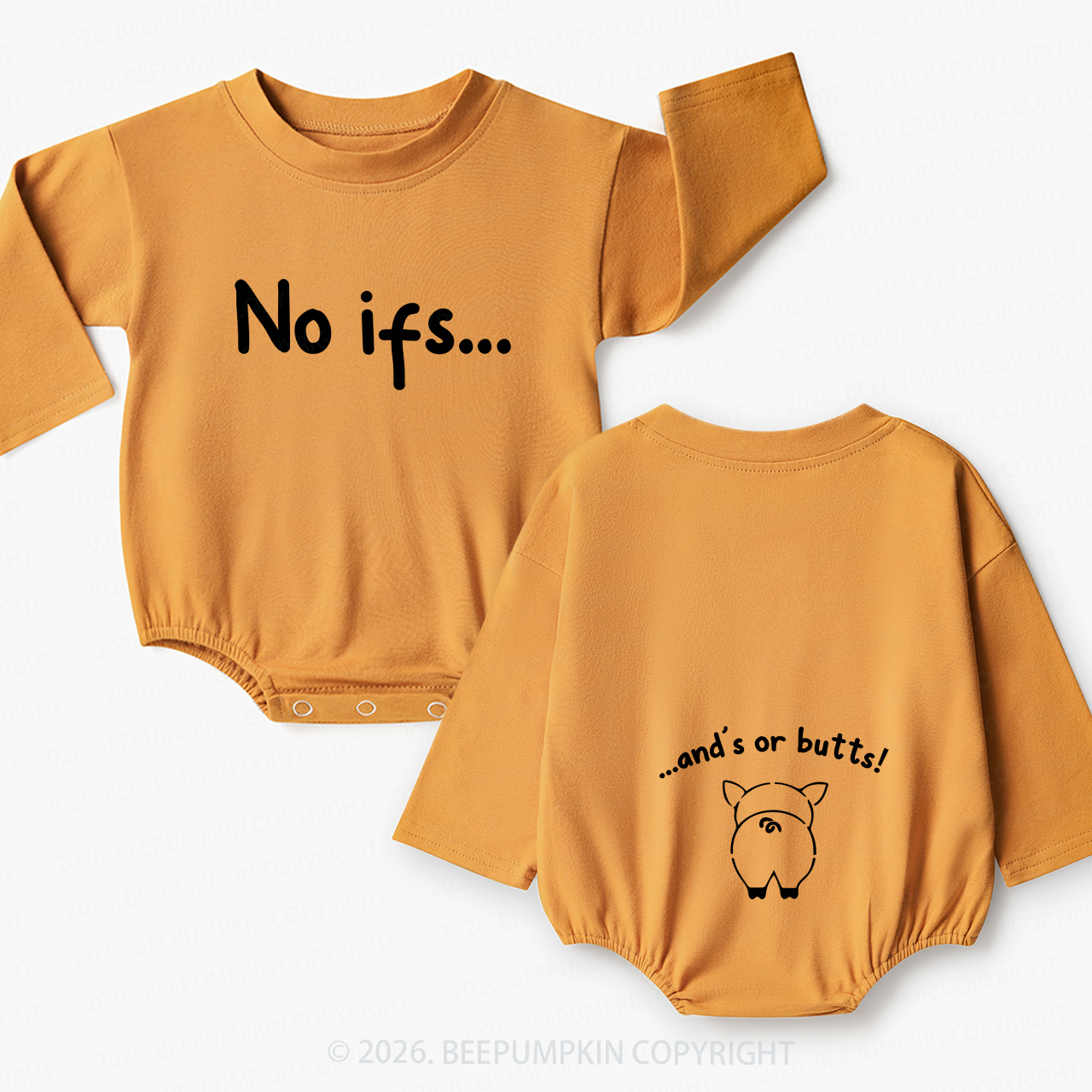 No ifs...and's or butts Baby Bubble Romper
