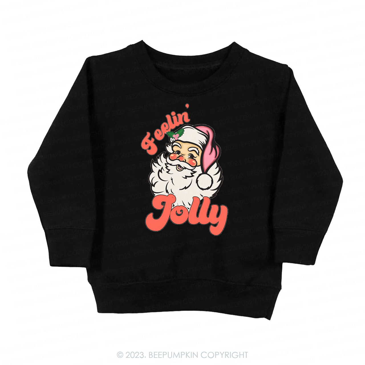Christmas Santa Feeling Jolly Kids Sweatshirt Beepumpkin