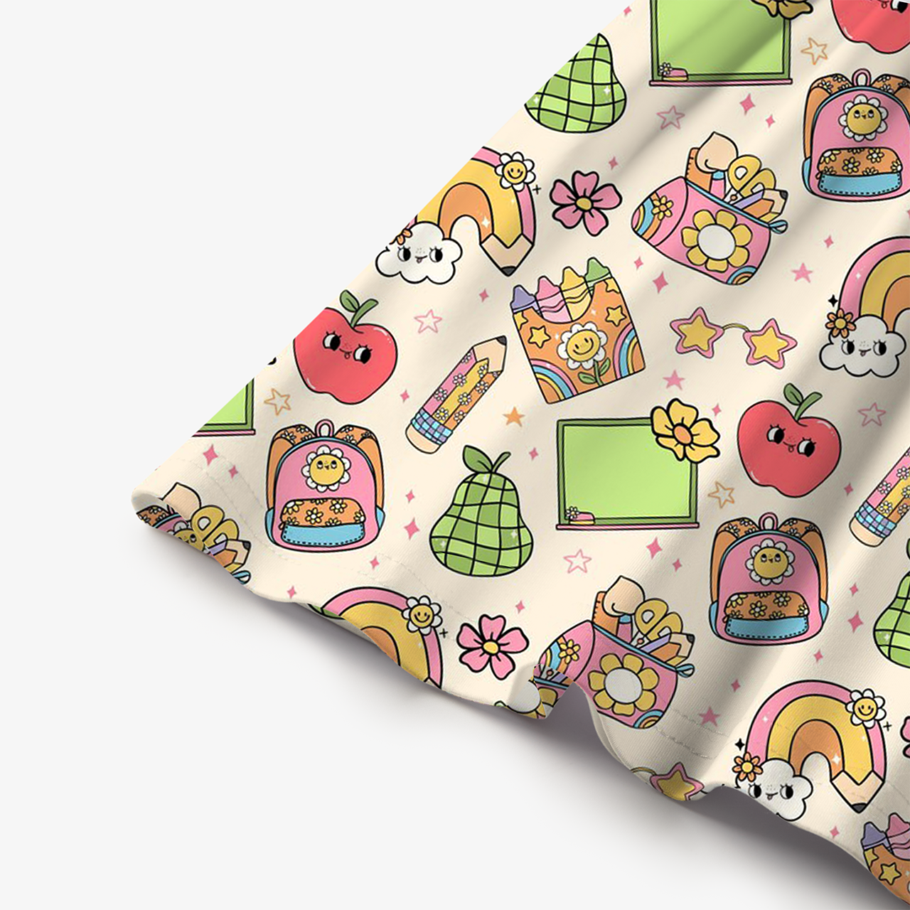 Flower Crayons All Over Print Kids Dress