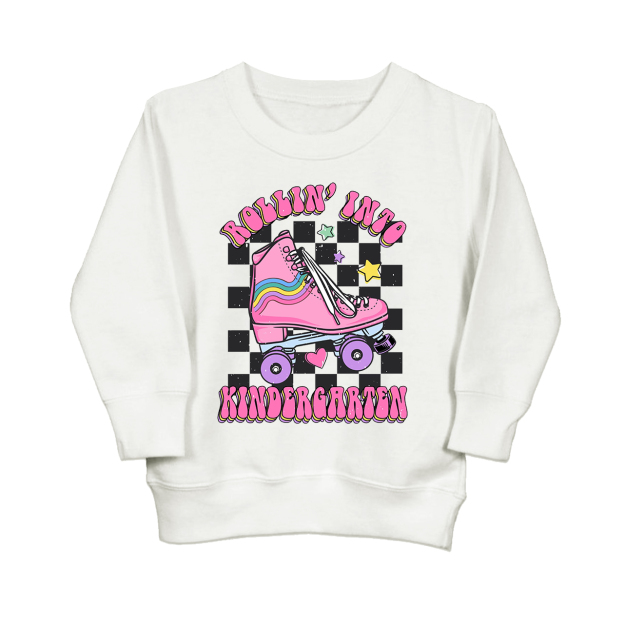 Rollin Into Kindergarten Back To School Kids Sweatshirt