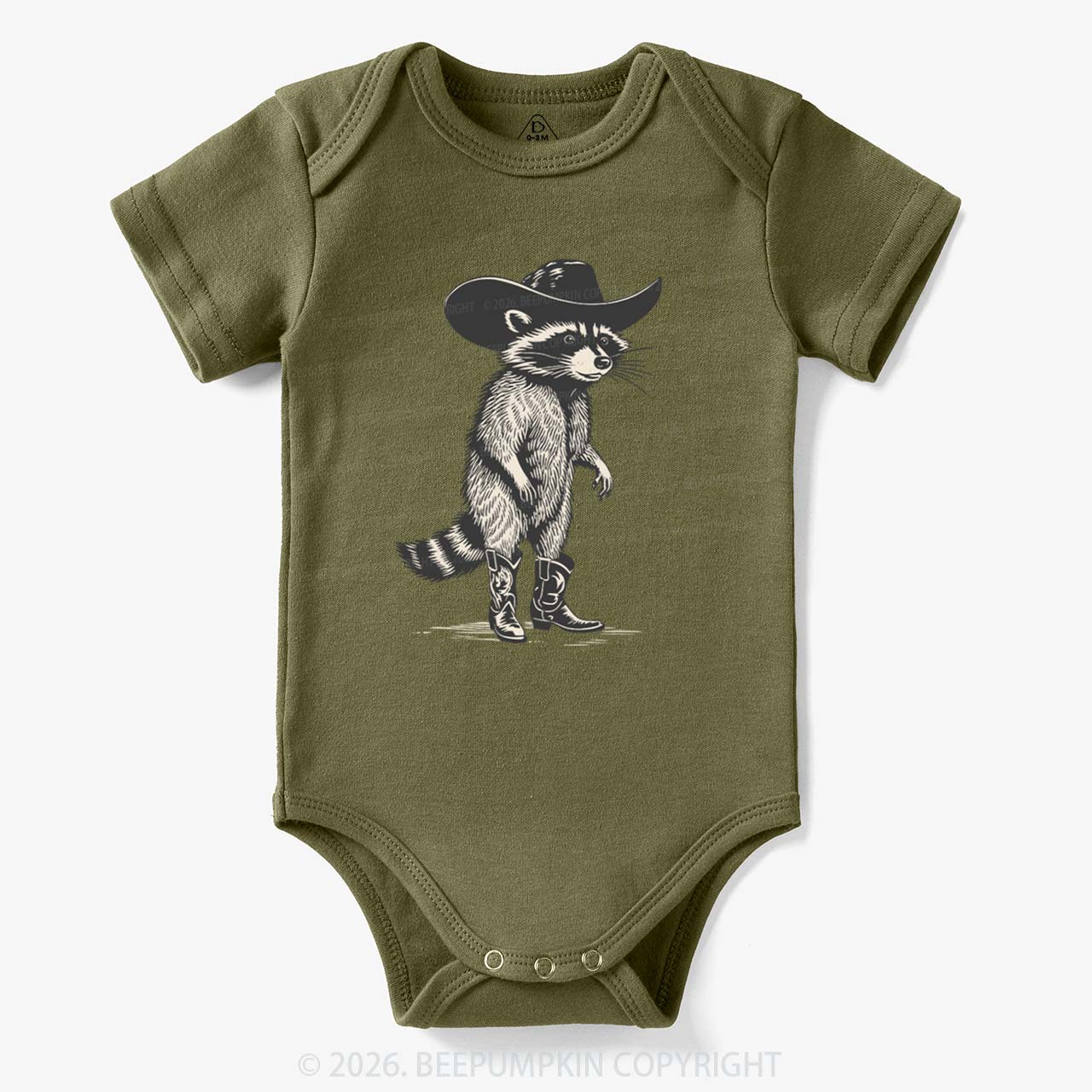 Funny Western Raccoon Cowboy Bodysuit