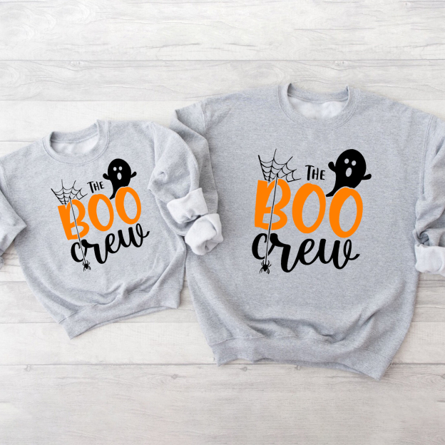 Halloween The Boo Crew Imp Spider Web Sweatshirts For Family