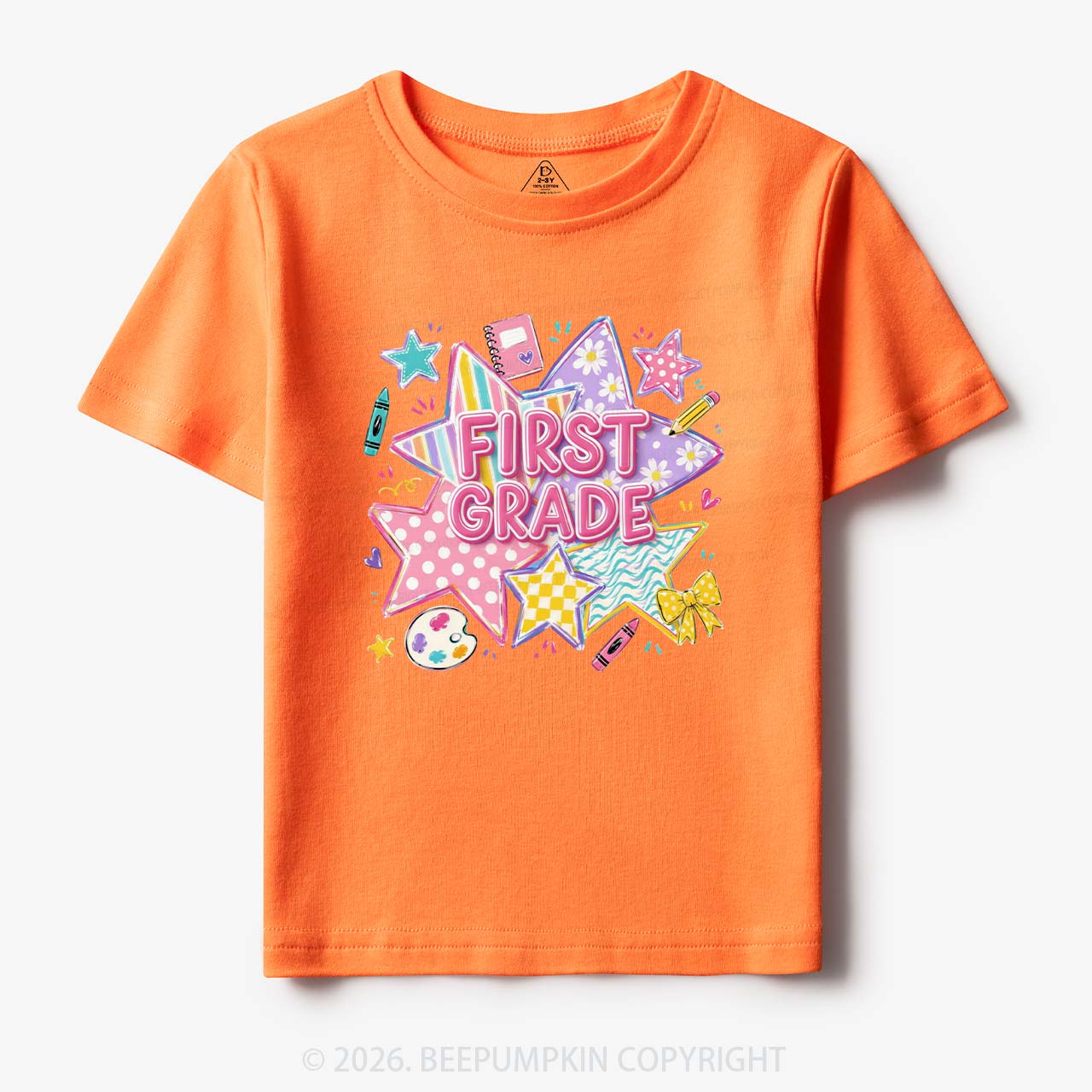 Striped Starburst Pre-K To Fourth Grade Toddler&Kid's Tees