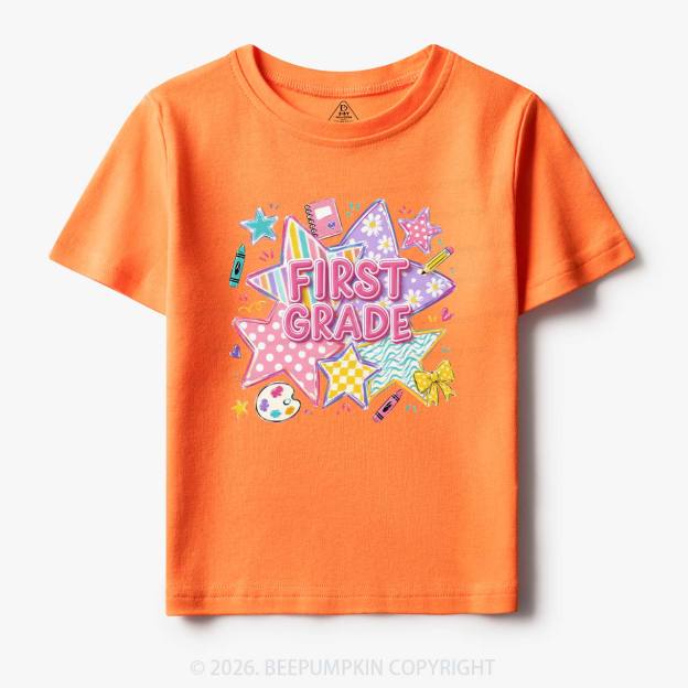 Striped Starburst Pre-K To Fourth Grade Toddler&Kid's Tees