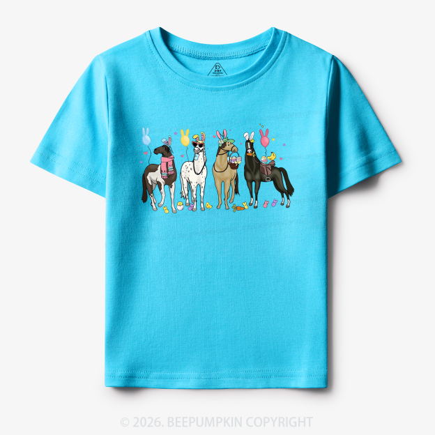 Funny Horse Easte Toddler&Kid's Tees