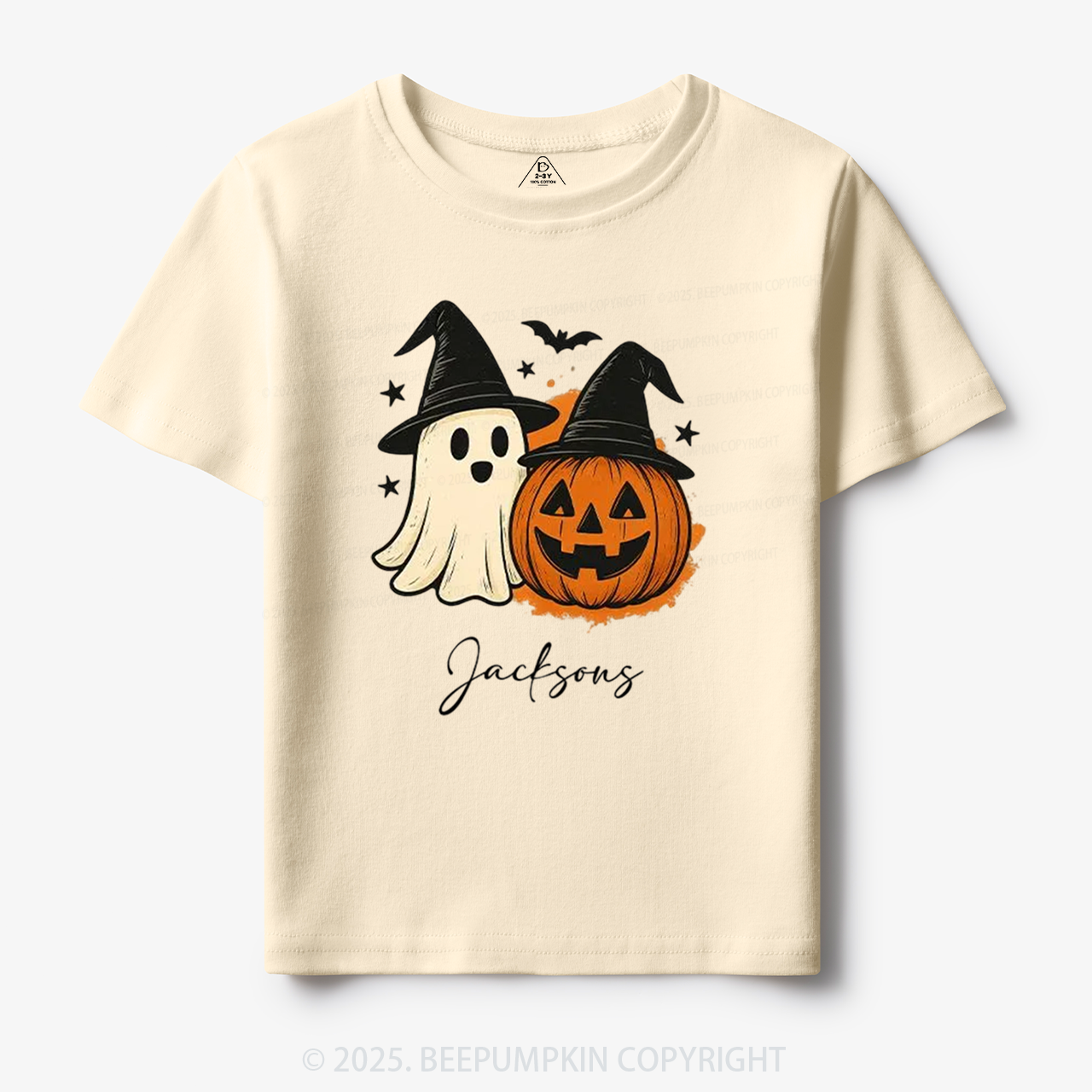 Personalized Ghost Pumpkin Toddler&Kid's Tees Beepumpkin