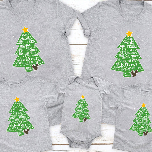 Jolliest Bunch of A-holes Christmas Family Matching Shirt