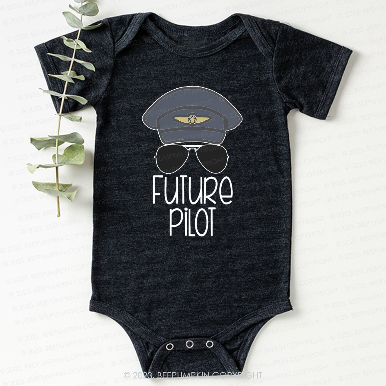 Future Pilot Sunglasses Bodysuit For Baby
