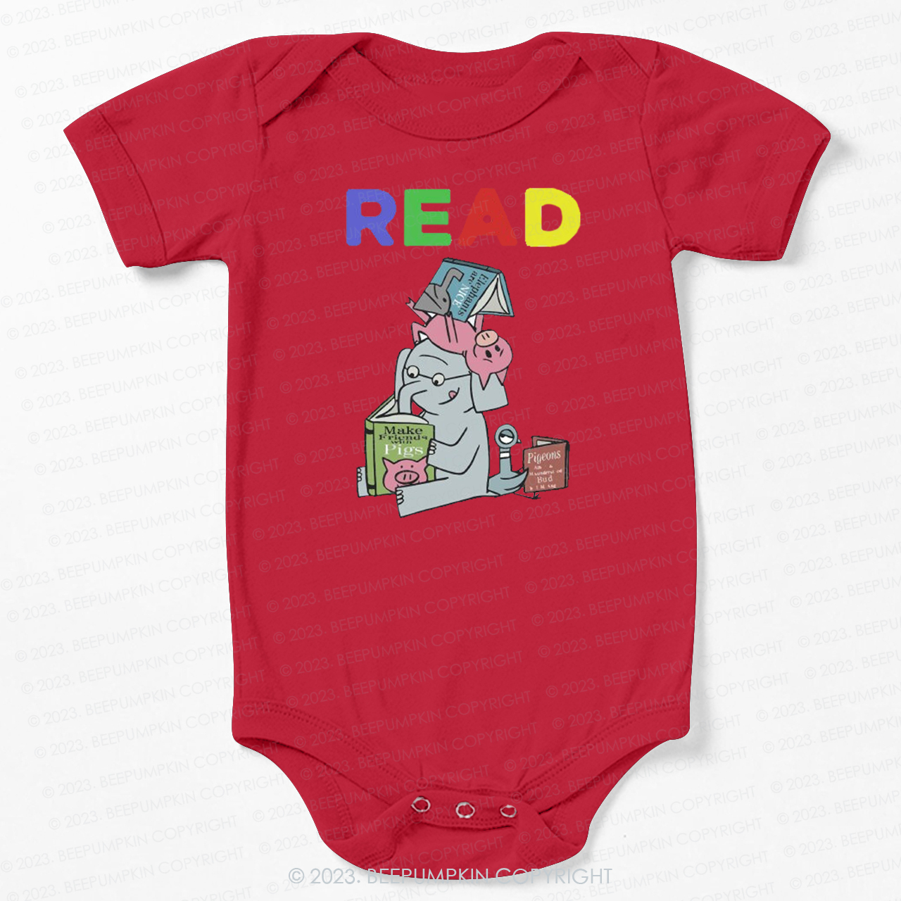 Reading With Friends Piggie Elephant Bodysuit For Baby