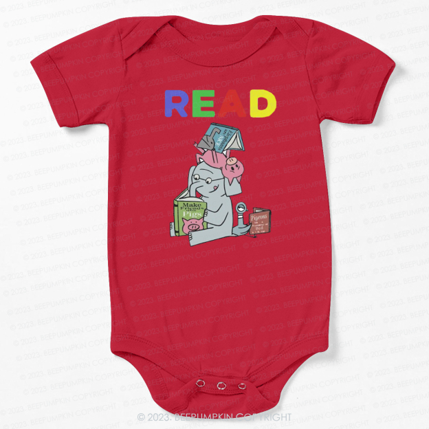 Reading With Friends Piggie Elephant Bodysuit For Baby