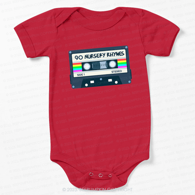 Nursery Rhymes Natural Mixtape Bodysuit For Baby