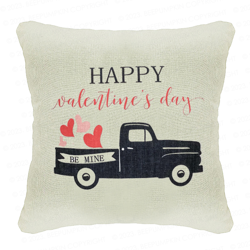 Happy Valentine's Vintage Truck Pillowcase