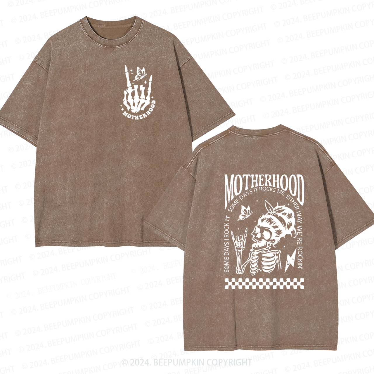 Motherhood Sometimes I Rock It Mama Washed T-Shirts 