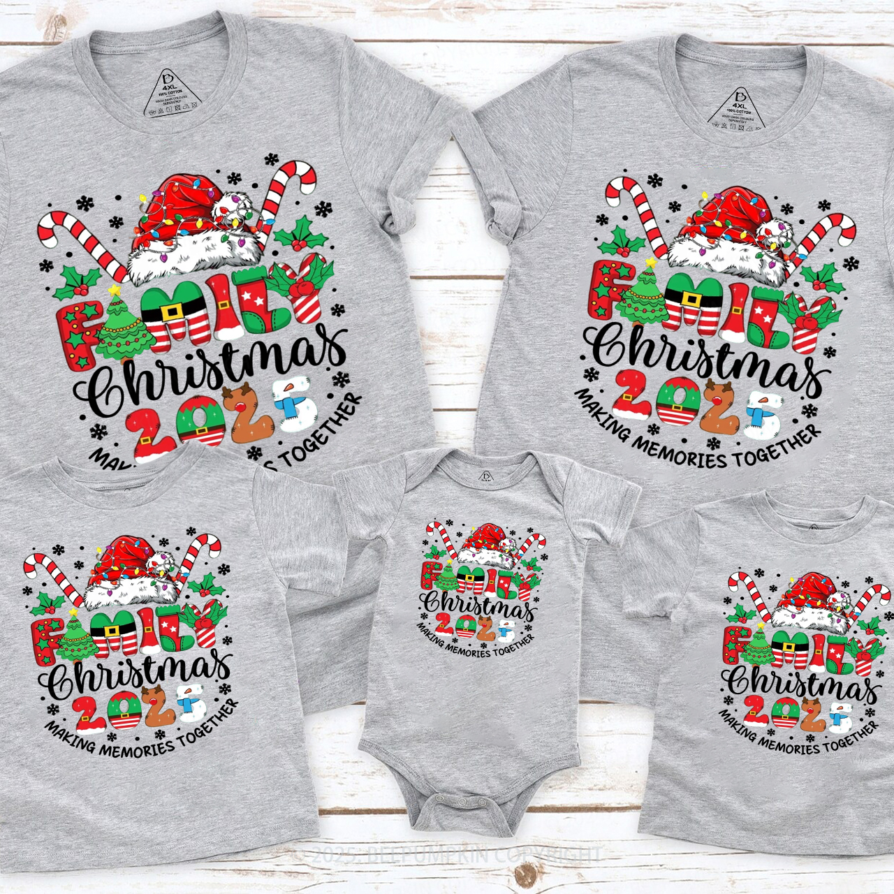 Making 2025 Memories Together Family Matching T-Shirts Beepumpkin