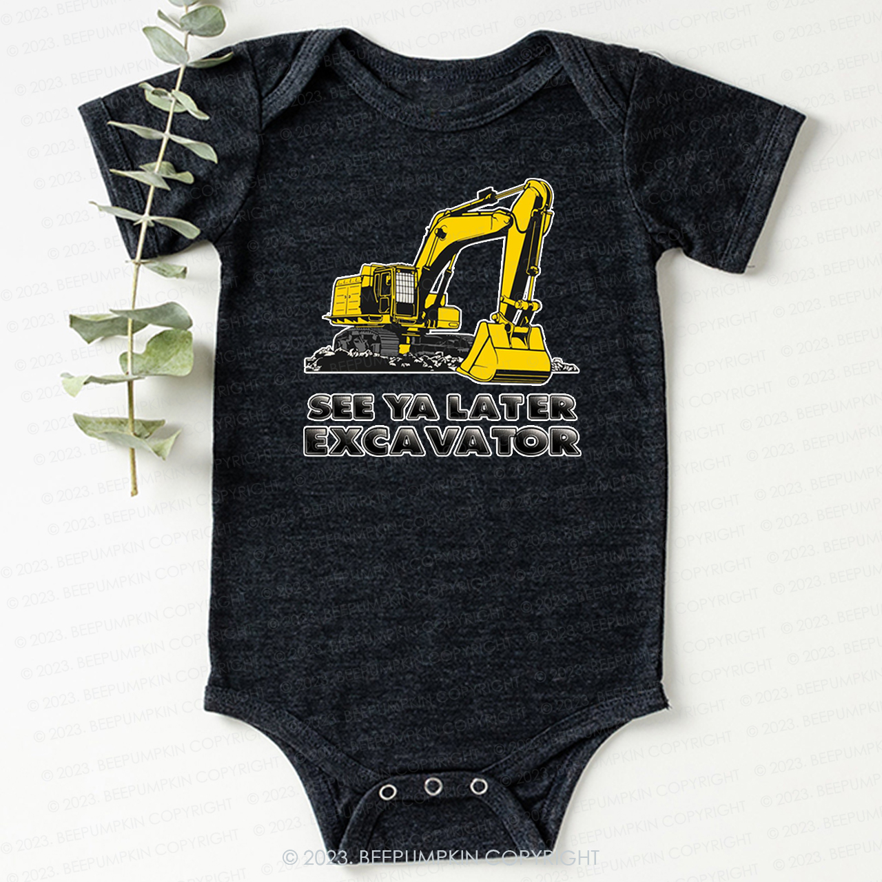 See Ya Later Excavator Bodysuit For Baby