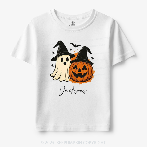 Personalized Ghost Pumpkin Toddler&Kid's Tees Beepumpkin