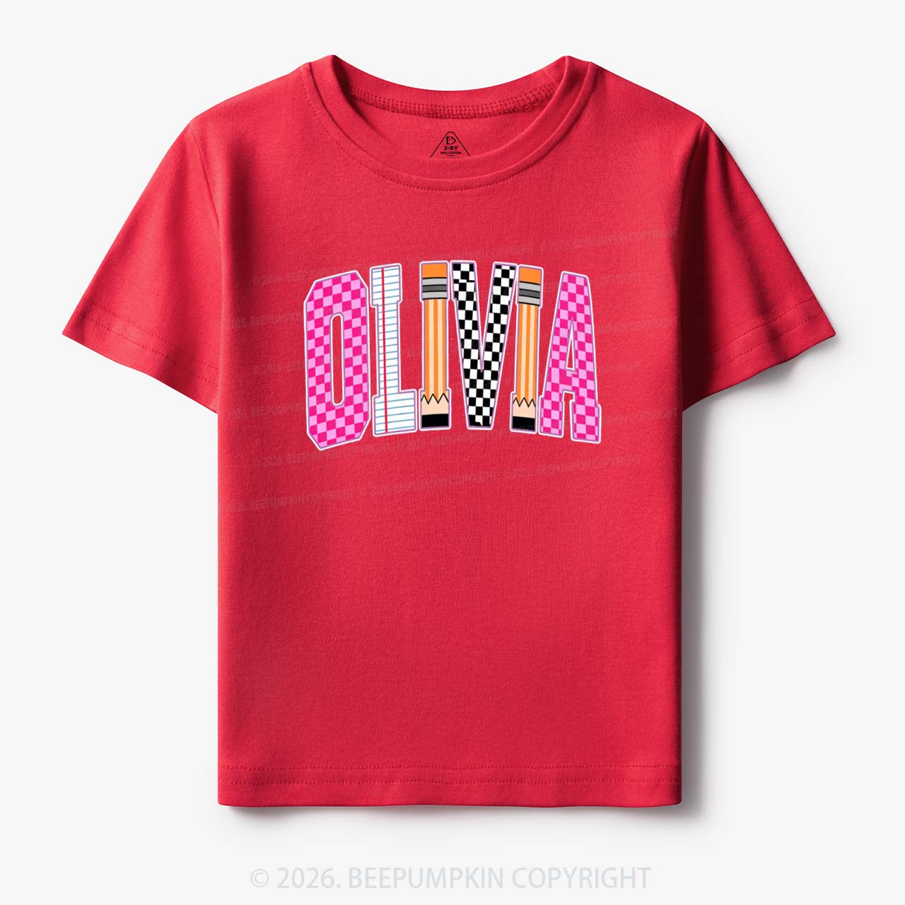 Personalized Name Retro School Preppy Toddler&Kid's Tees