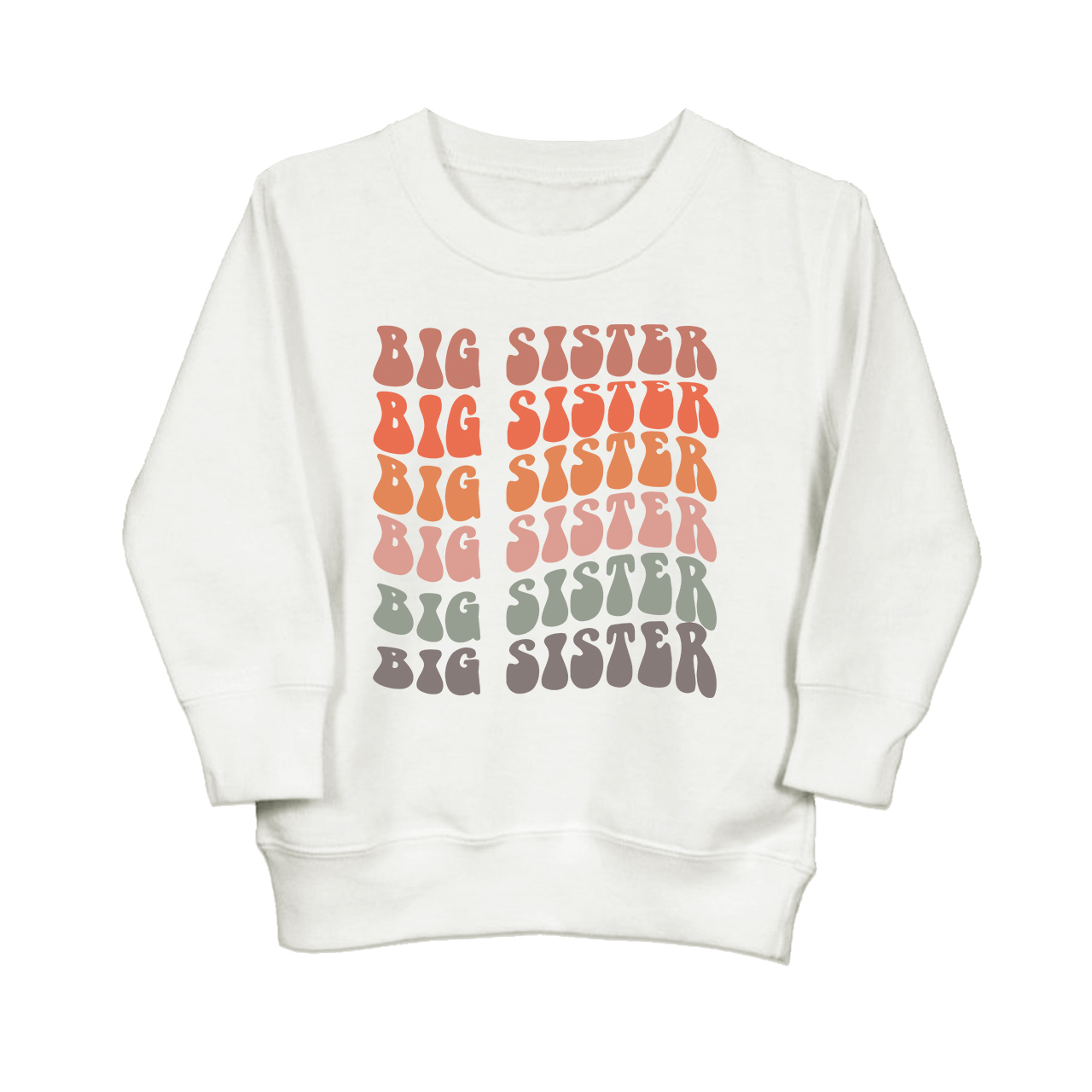 Retro Big Sister Kids Sweatshirt Sale-Beepumpkin™