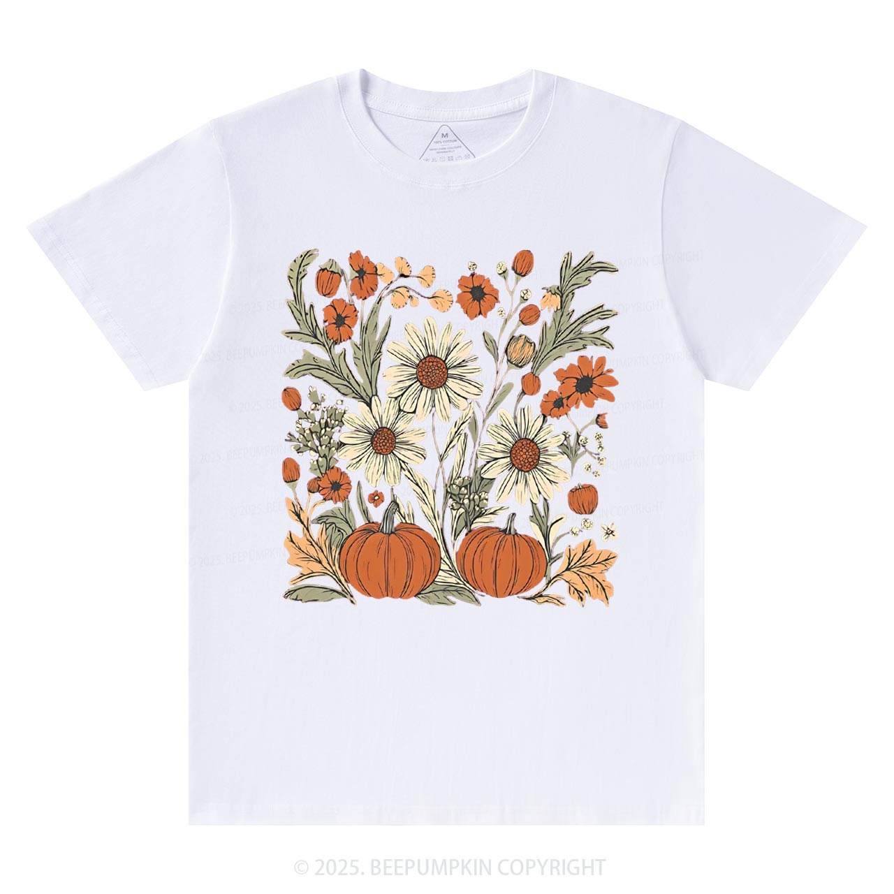 Boho Fall Floral T-Shirts Beepumpkin