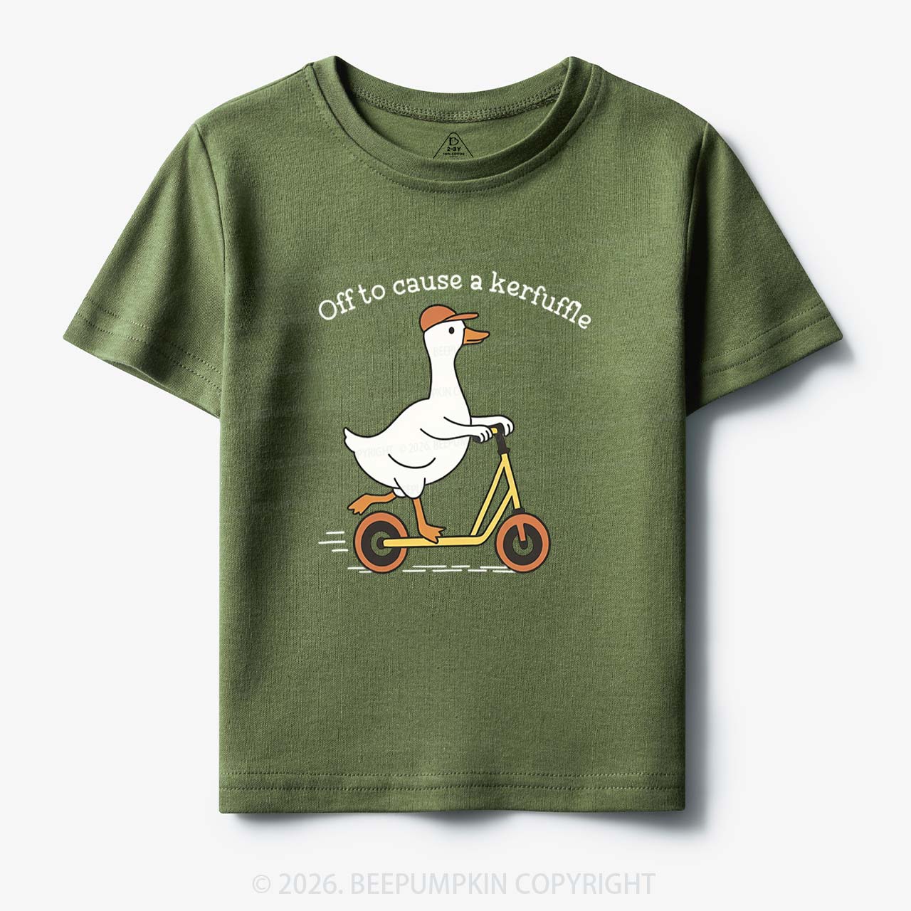Off To Cause A Kerfuffle Silly Duck Animal Toddler&Kid's Tees