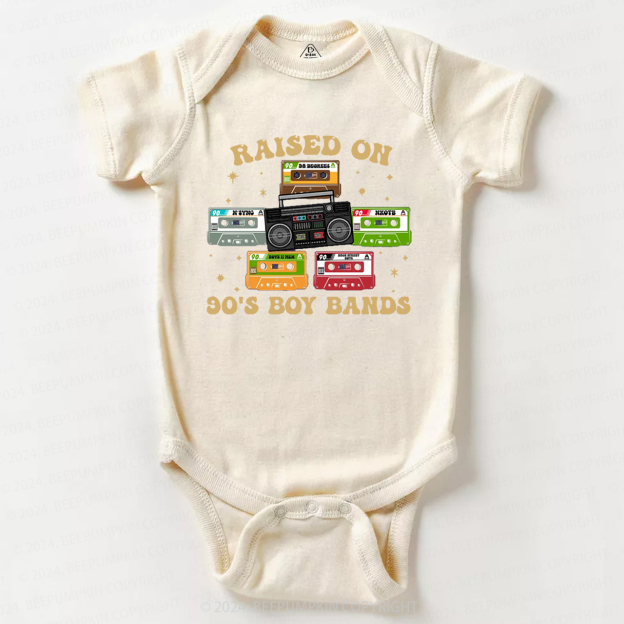 Raised On 90's Music Band Baby Bodysuit 8 