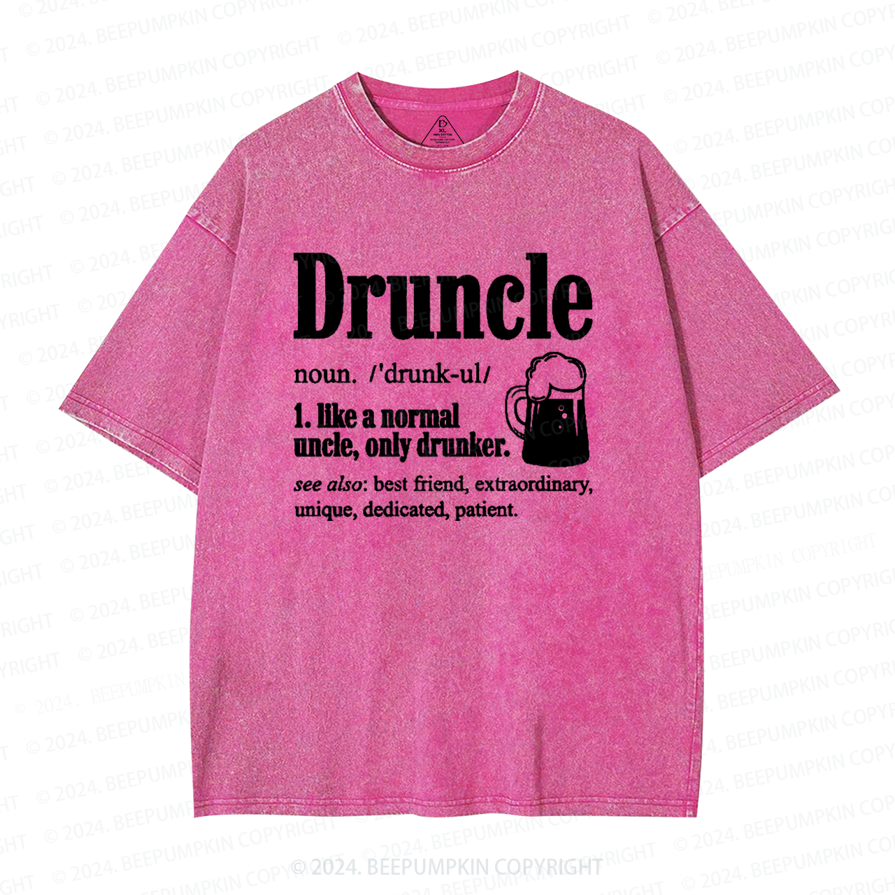 Druncle Like A Normal Uncle Only Drunker Uncle Washed T-Shirts 
