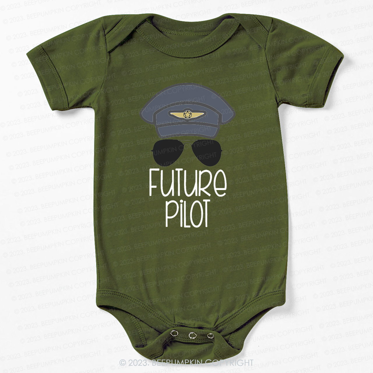 Future Pilot Sunglasses Bodysuit For Baby