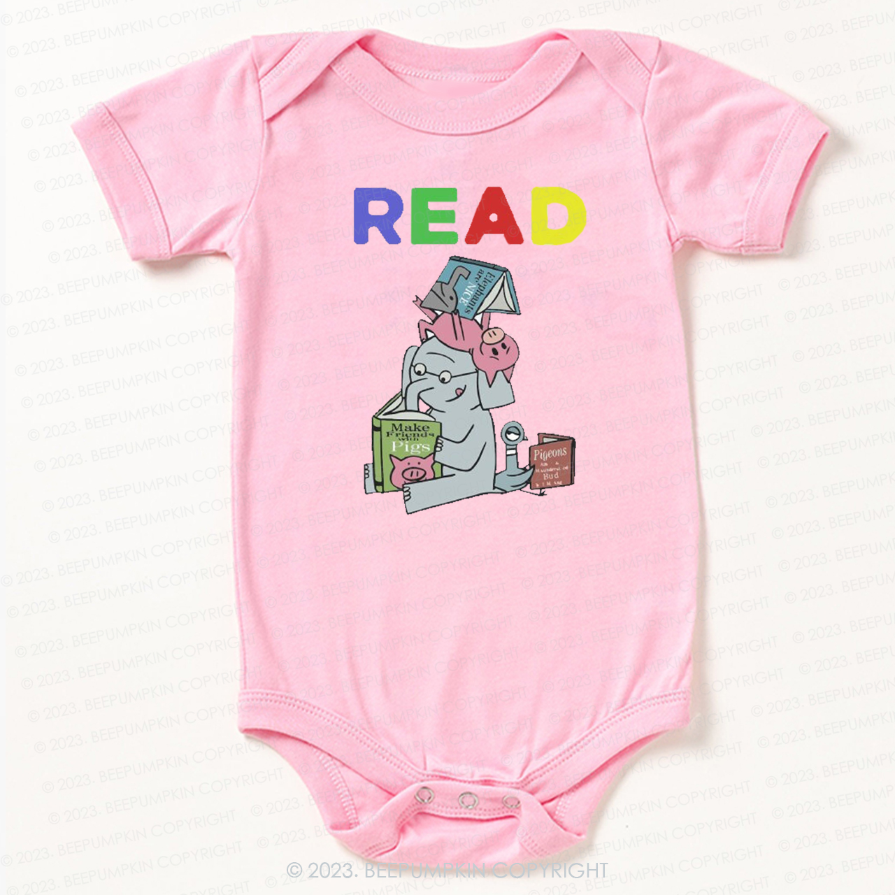 Reading With Friends Piggie Elephant Bodysuit For Baby