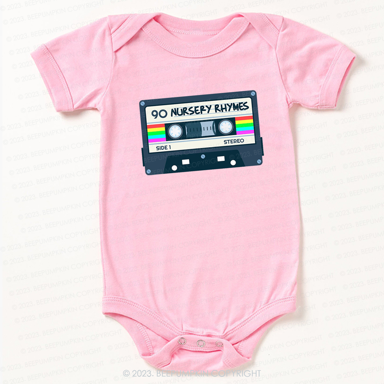 Nursery Rhymes Natural Mixtape Bodysuit For Baby