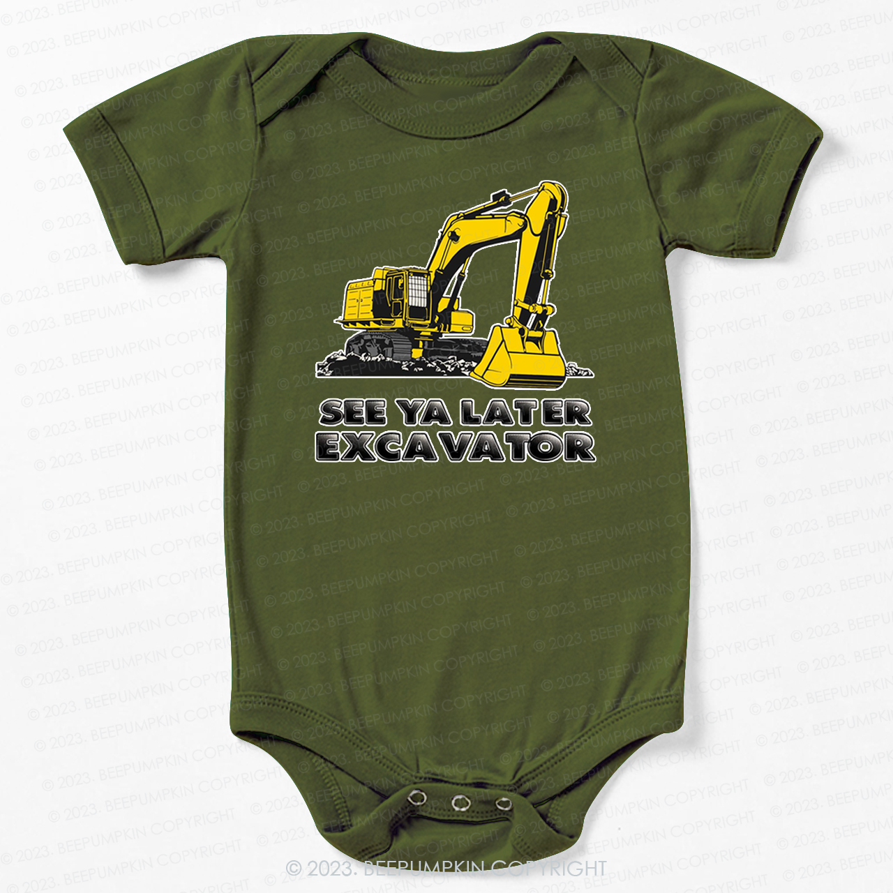See Ya Later Excavator Bodysuit For Baby