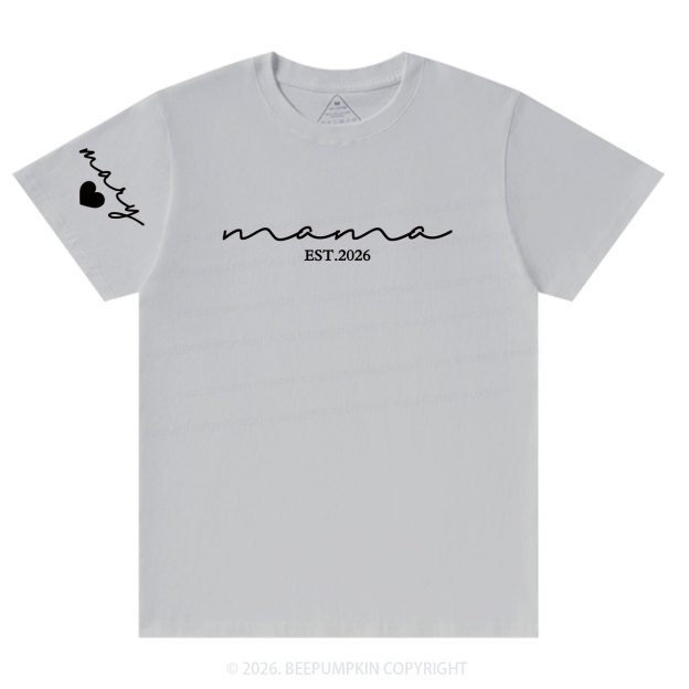 Personalized Mama Shirt With Kid Name