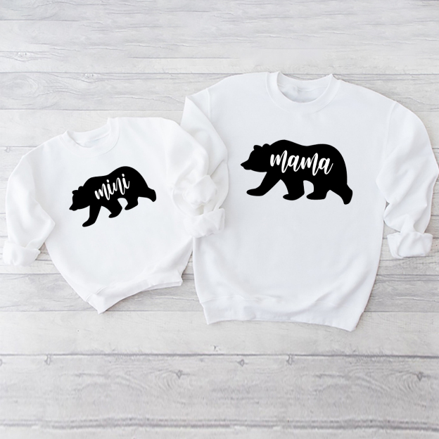 Papa Mama Baby Mom&Me Sweatshirts
