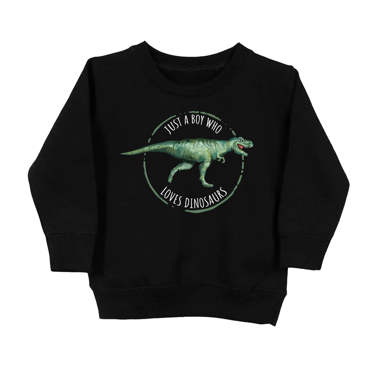 Just A Boy Who Loves Dinosaurs Kids Sweatshirt