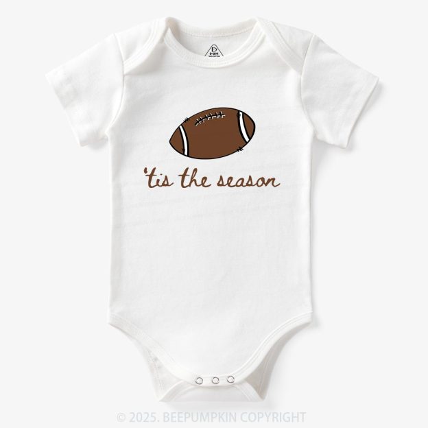 Tis The Season Football Bodysuit Beepumpkin