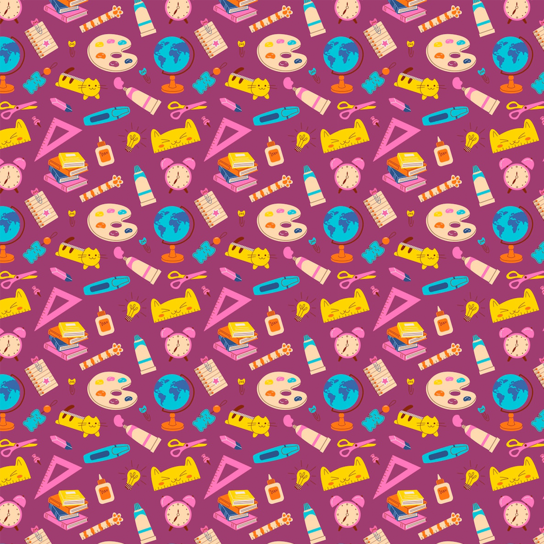 Back To School Stationery All Over Print Kids Tees