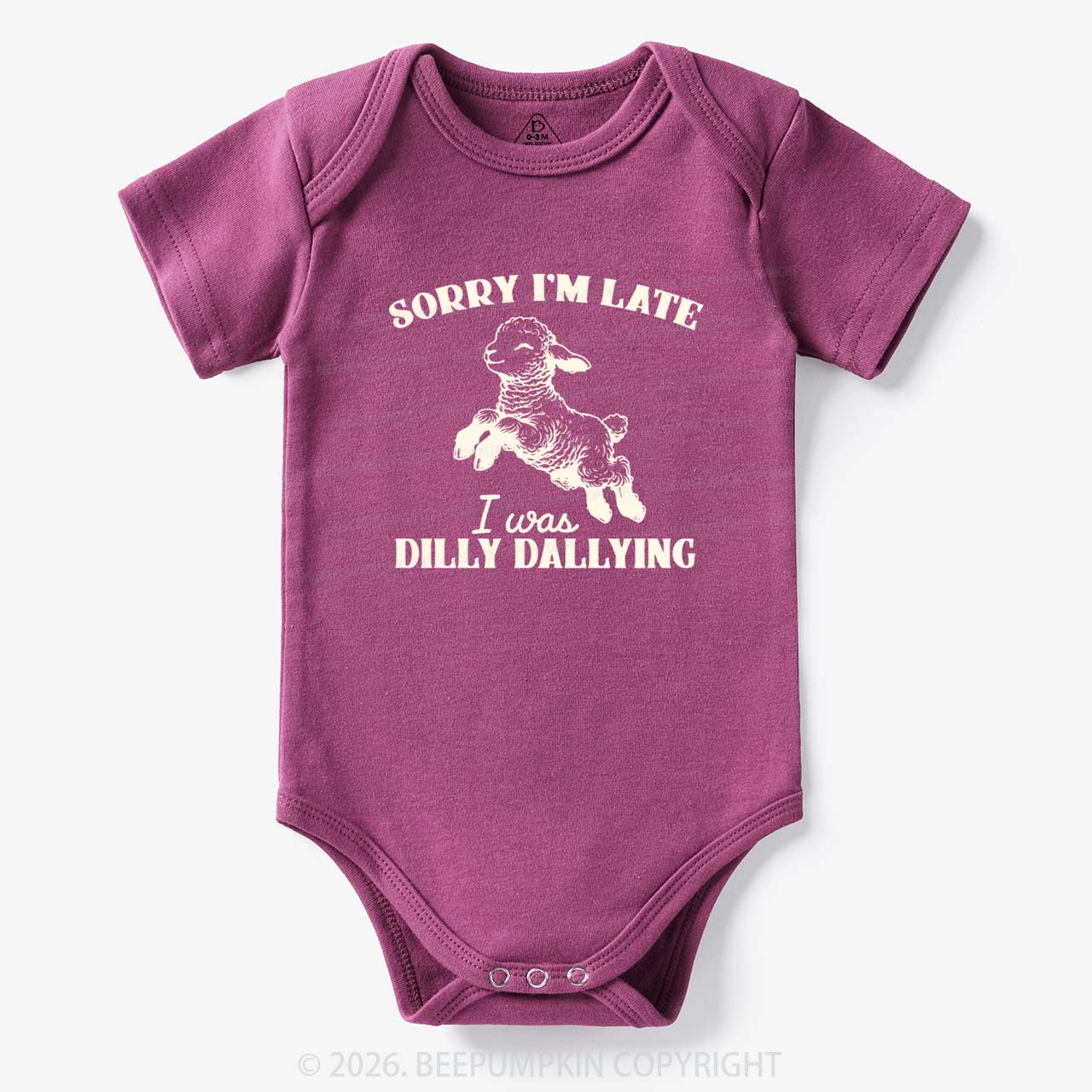 Sorry I'm Late I Was Dilly Dallying Lamb Sheep Bodysuit