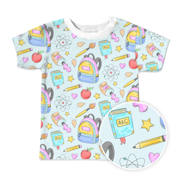 Watercolor Pen School Bag All Over Print Kids Tees