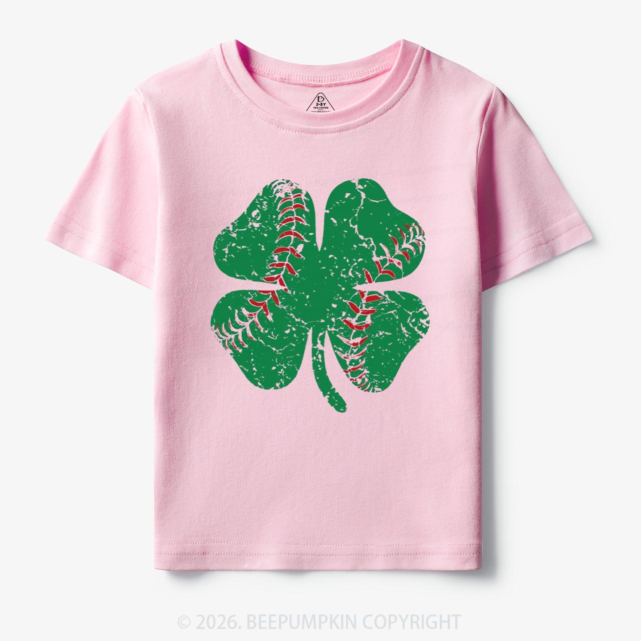Baseball Shamrock St Patrick's Day Toddler&Kid's Tees Beepumpkin