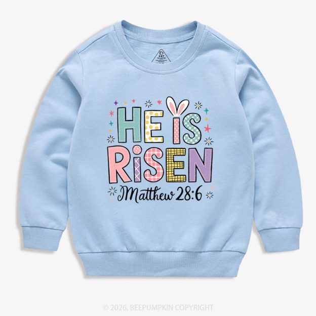 He is Risen Easter Joy Kid's Sweatshirt