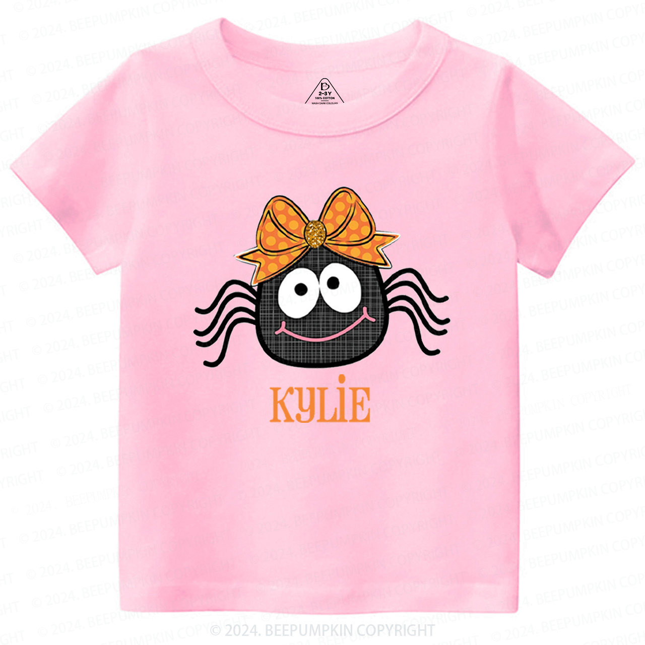  Personalized Halloween Spider Toddler&Kids Tees 