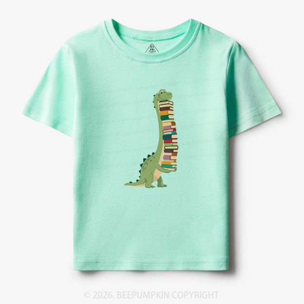 Cute Dinosaur Book Lover Toddler&Kid's Tees