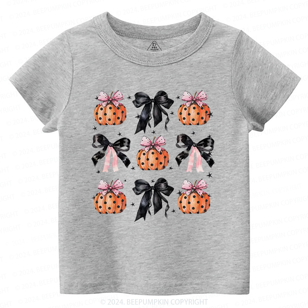 Black Ribbon And Halloween Pumpkins Toddler&Kids Tees 