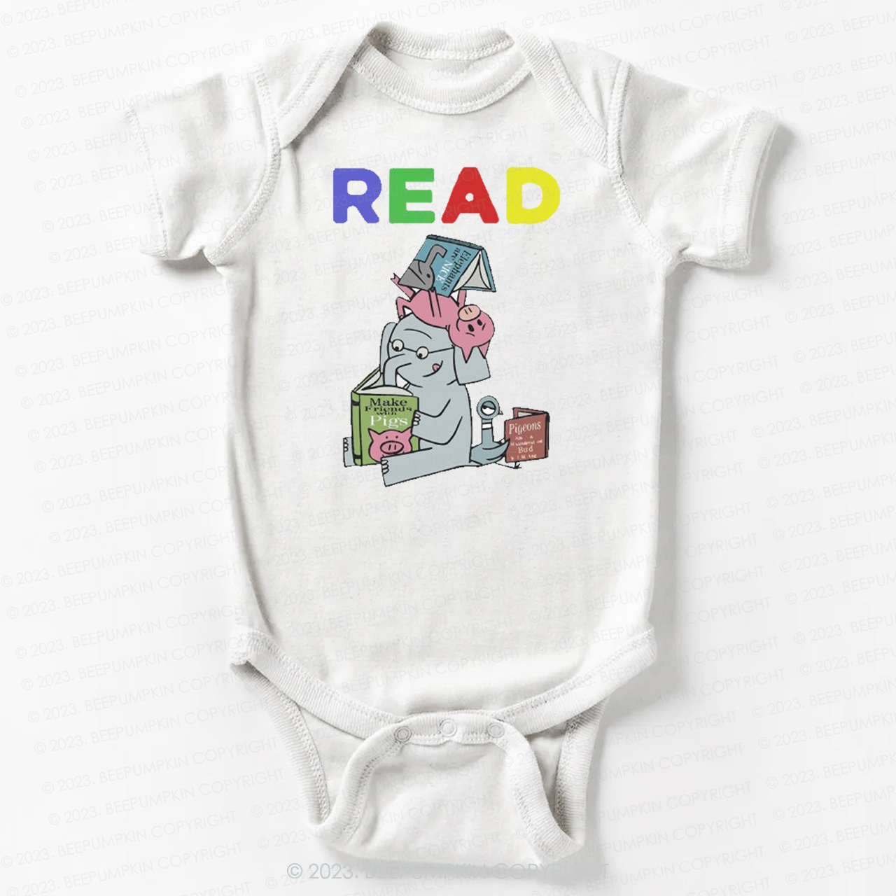 Reading With Friends Piggie Elephant Bodysuit For Baby