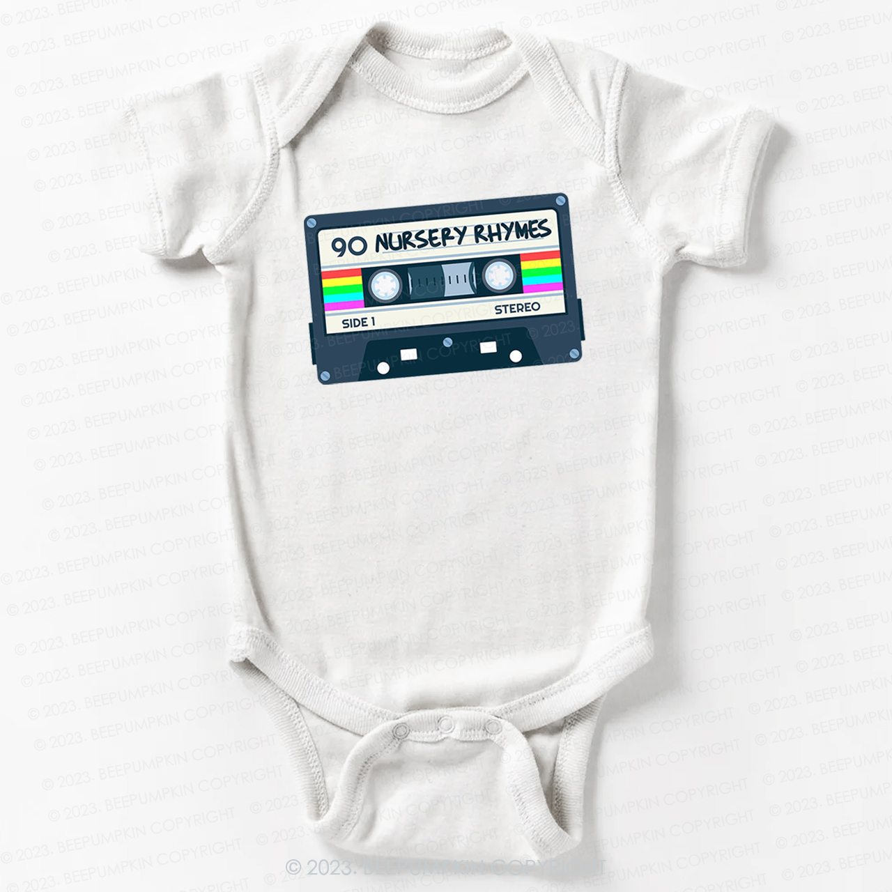 Nursery Rhymes Natural Mixtape Bodysuit For Baby