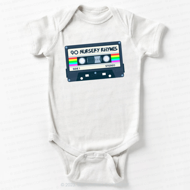 Nursery Rhymes Natural Mixtape Bodysuit For Baby